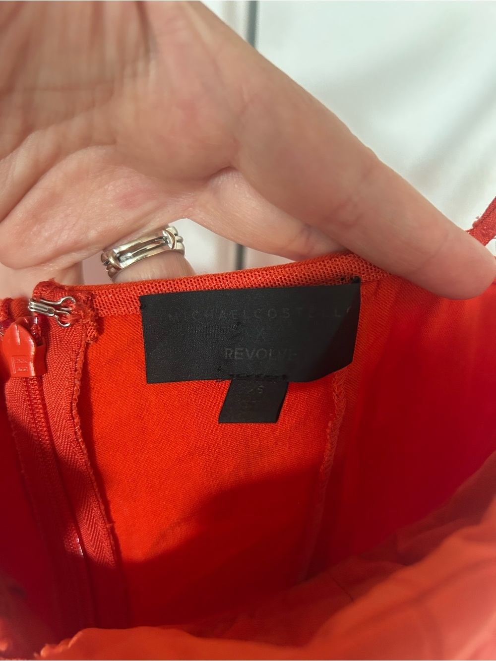 Michael Costello x REVOLVE Noelle Mini Dress in red orange - Picture 5 of 8